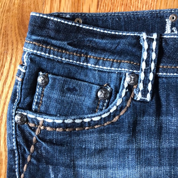 ‼️LAST 1‼️ NWT 💋 LA IDOL FRINGED JEAN SHORT Sz XS - Picture 4 of 10